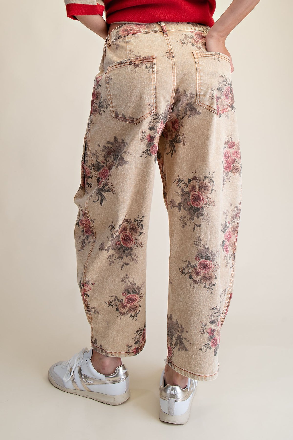 Toasted Floral Barrel Denim Pant