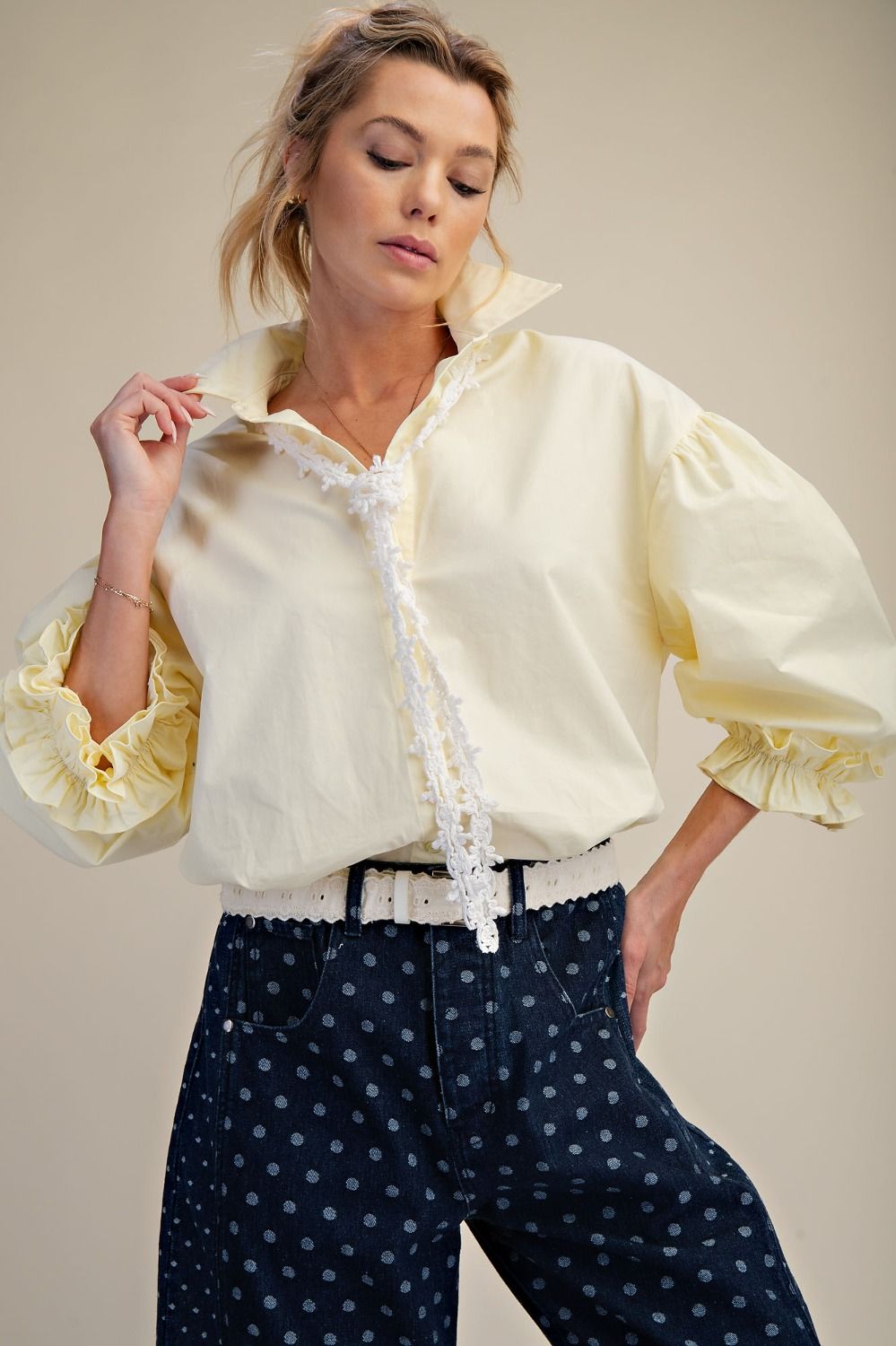 Lemon Drop Puff Sleeve Top