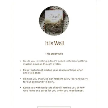 It Is Well Bible Study
