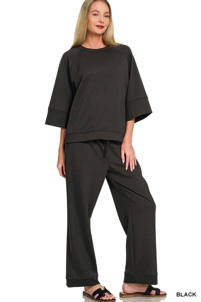 Stella Scuba 3/4 Sleeve 2 Piece Set