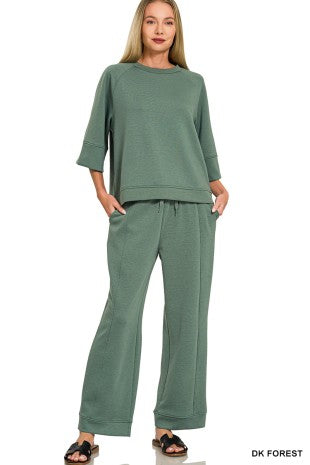 Stella Scuba 3/4 Sleeve 2 Piece Set