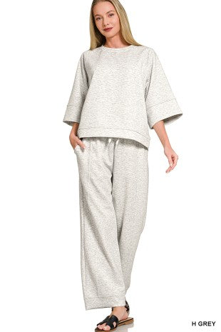 Stella Scuba 3/4 Sleeve 2 Piece Set