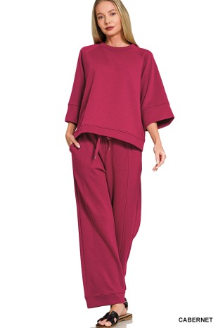 Stella Scuba 3/4 Sleeve 2 Piece Set