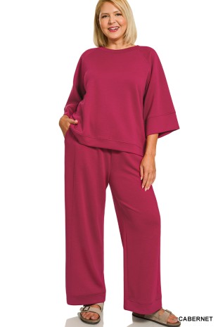 Plus Sz 3/4 Sleeve Scuba Set