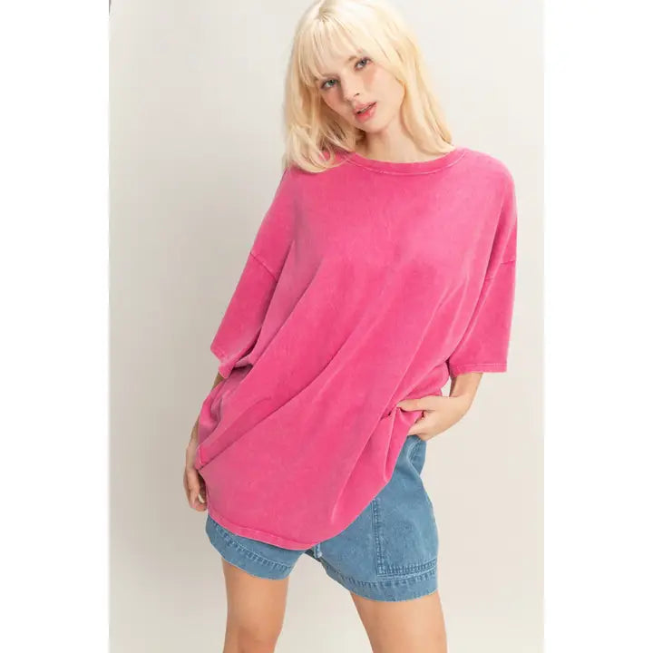 Fuchsia oversized Tee