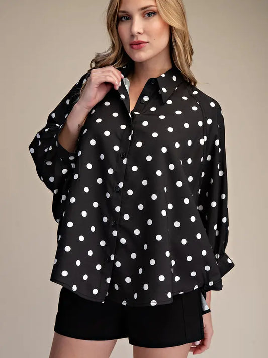 Piper Button Front Oversized Top
