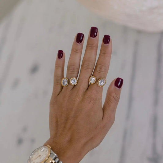 Joy Two Toned Mix Metal Ring