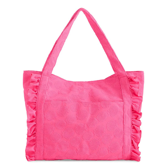 Hot Pink Terry Cloth Beach Tote