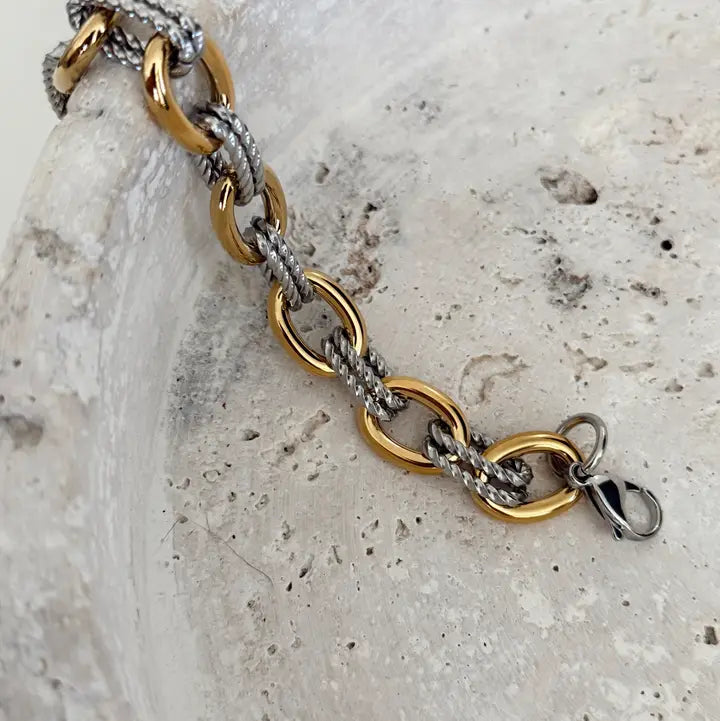 Margo Bracelet Mixed Metal Bracelet (Water Resitsant)
