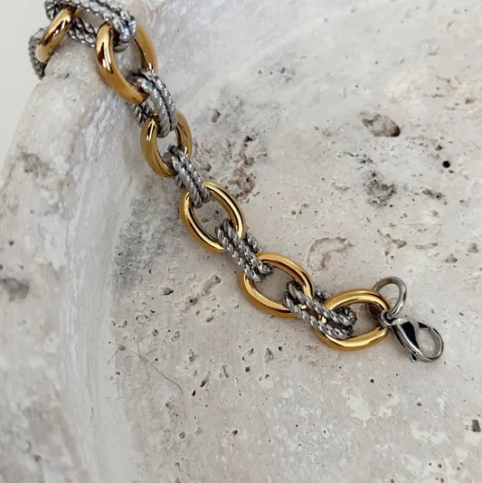 Margo Bracelet Mixed Metal Bracelet (Water Resitsant)