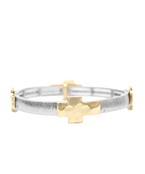 Hammered Cross Casting Bracelet
