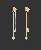 Linear Front Back Dangle Earrings