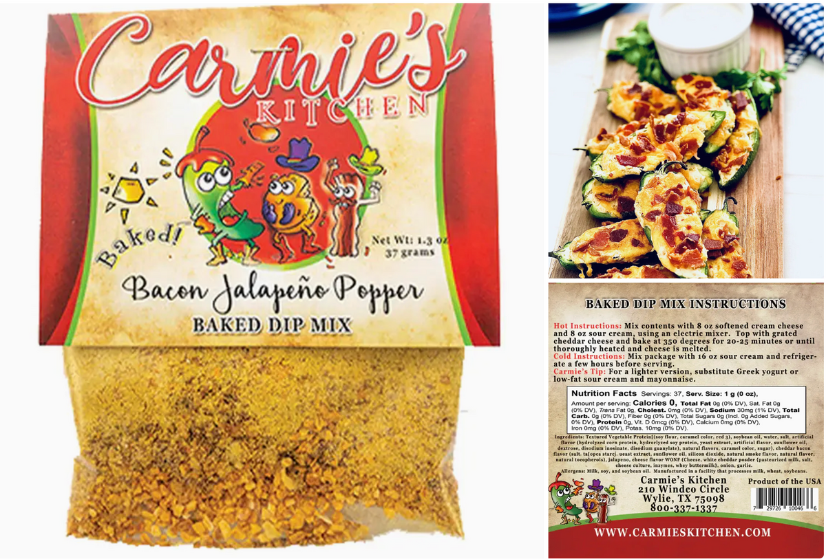 Baked Bacon Jalapeno Popper Dip Mix