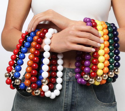 Marjorie Game Day Beaded Necklace