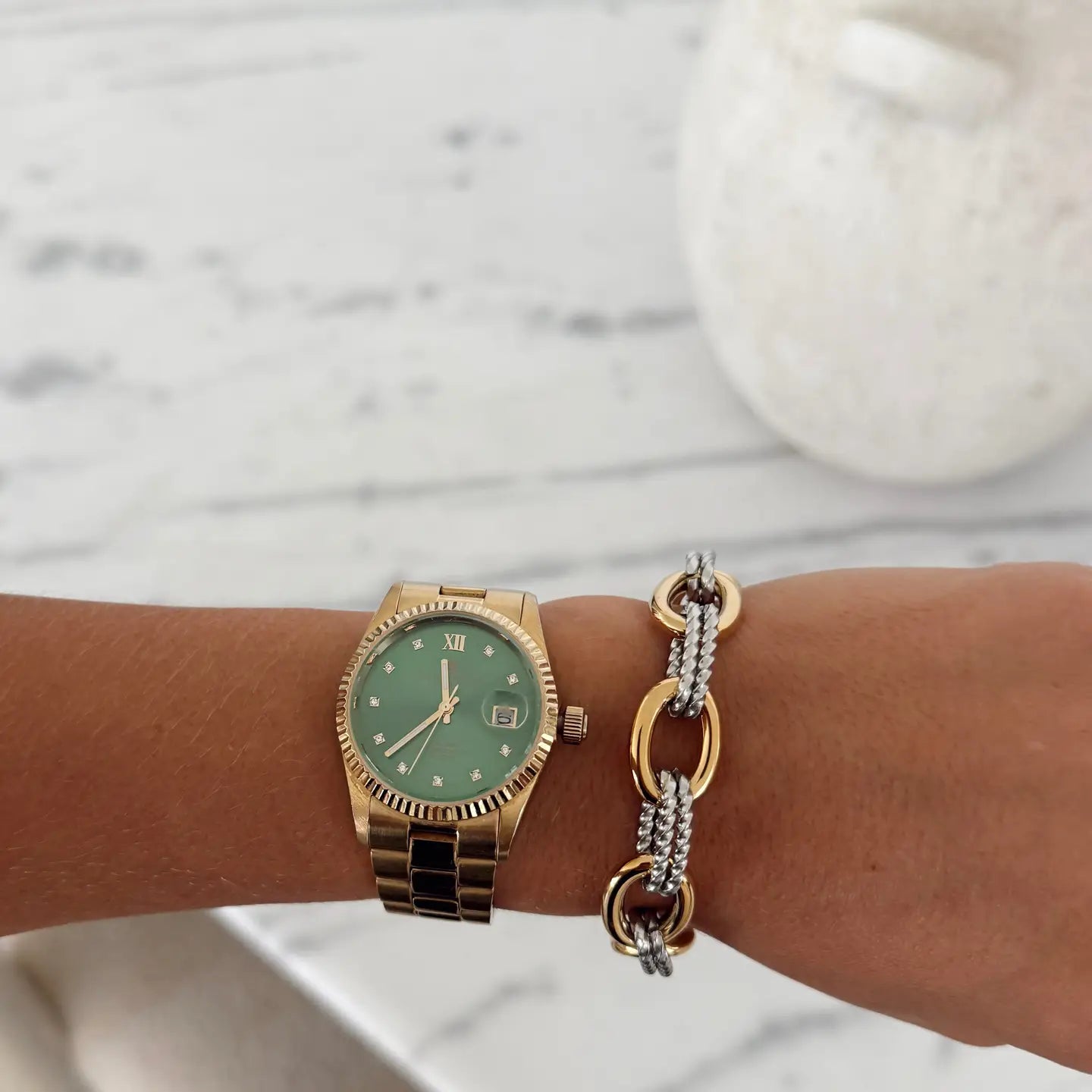 Margo Bracelet Mixed Metal Bracelet (Water Resitsant)