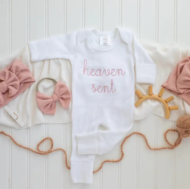 Heaven Sent Baby Girl Romper