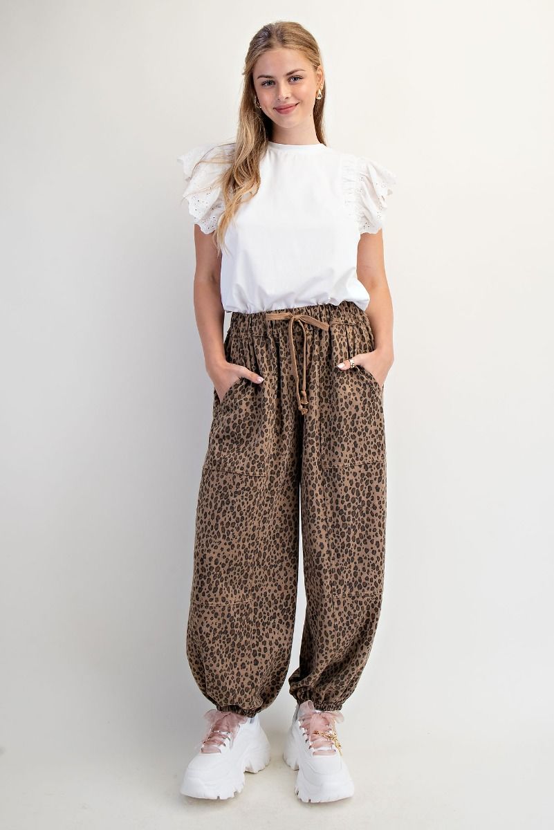 Leopard Print Knit Jogger