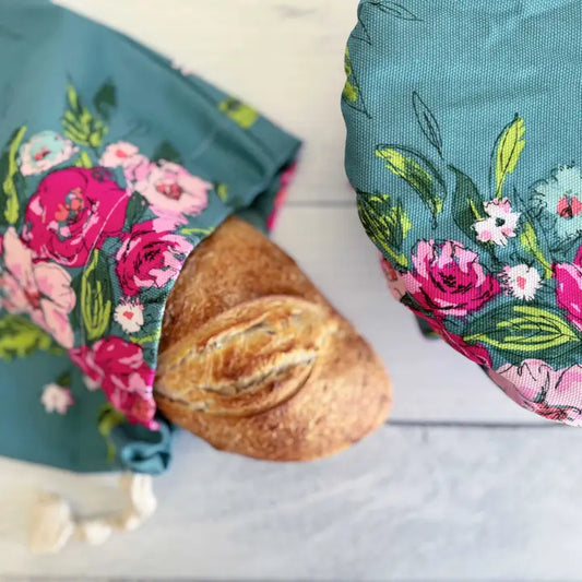 Flower Gala Bread Makers Set- Bread Bag and Bowl Cover