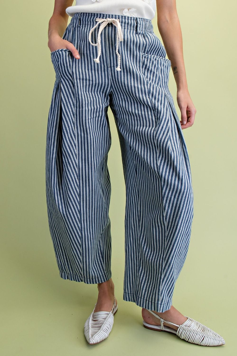Pin Stripe Denim Pants