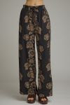 Black Floral Wide Leg  Pant